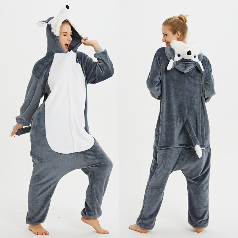 Pijama de flanela para adultos kigurumi, pijama unissex de unicórnio macio para dormir, para homens e mulheres