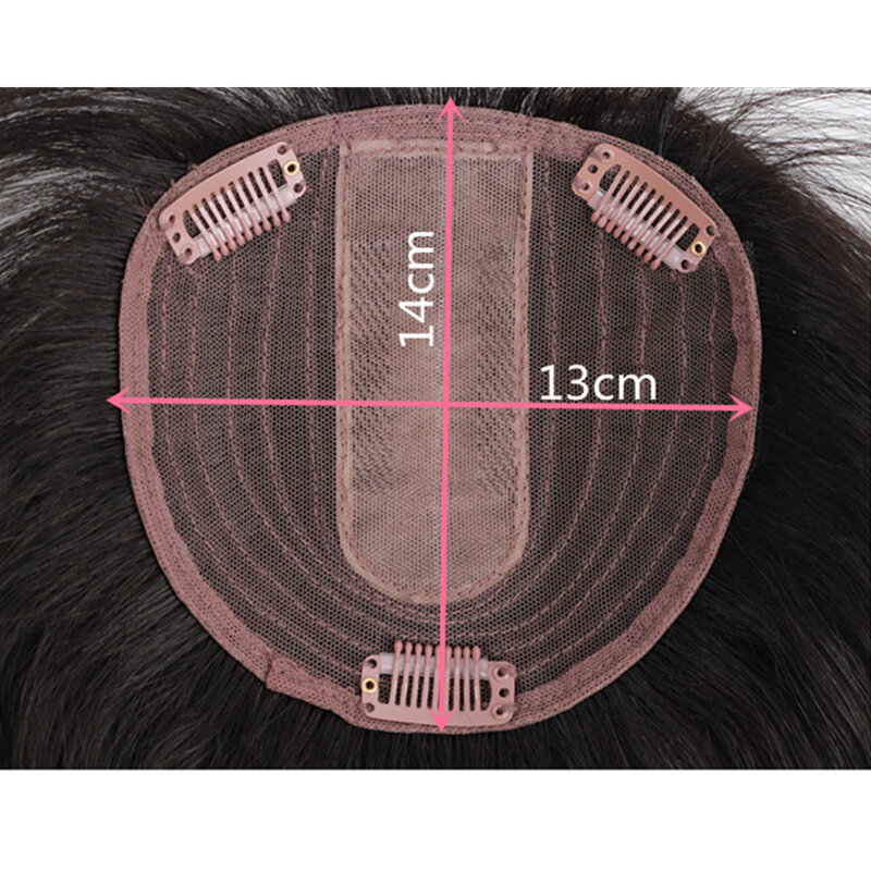 Auréola senhora beleza laço base de cabelo topper cabelo humano brasileiro natural hairpiece clip em para cabelo desbaste mulher remy máquina-feita