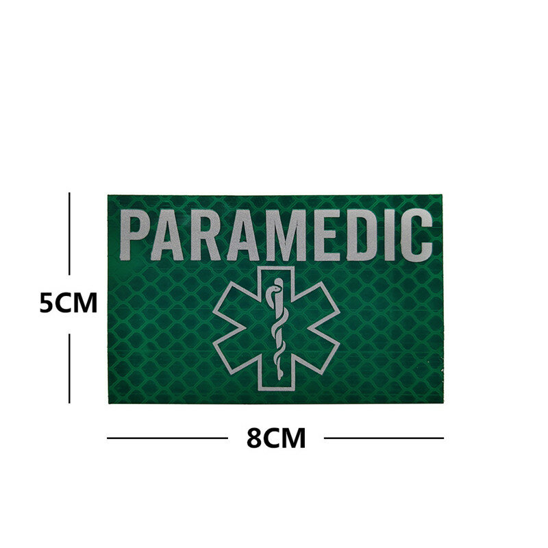 Parche táctico militar reflectante EMT ECA IR, médico de policía paramédico, rescate de emergencia, aplique de médico de primeros auxilios, enfermera