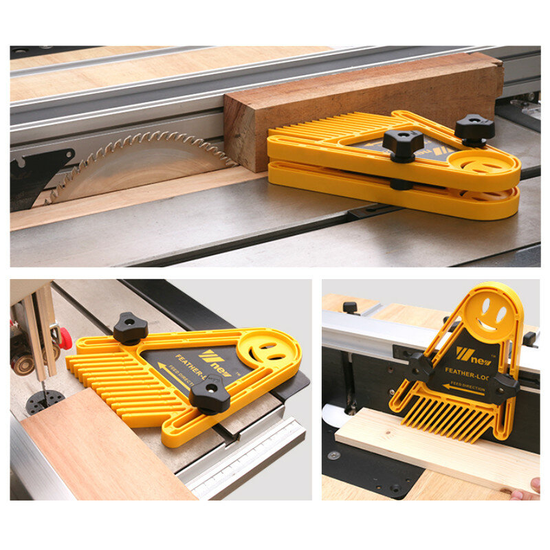 Wielofunkcyjny zestaw piór Loc Board Double Featherboards wskaźnik kątowy Slot piła do obróbki drewna stół DIY narzędzia bezpieczeństwa