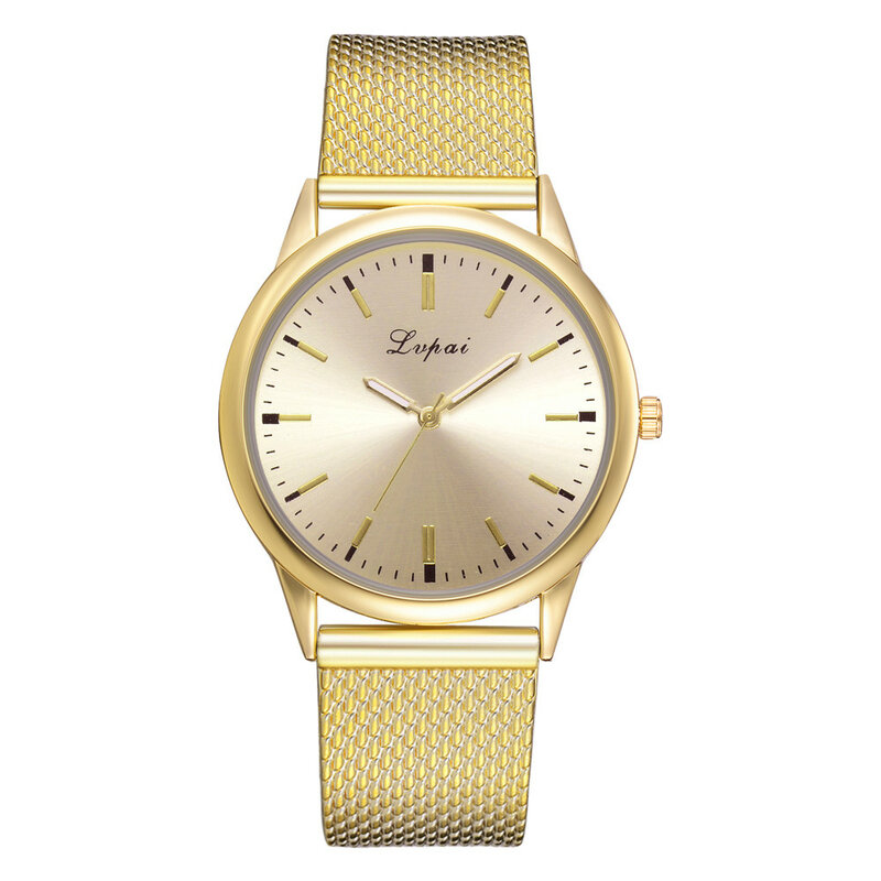 Relojes clásicos para mujer, reloj de pulsera de cuarzo con esfera de oro rosa a la moda, con correa de malla, regalo, XQ