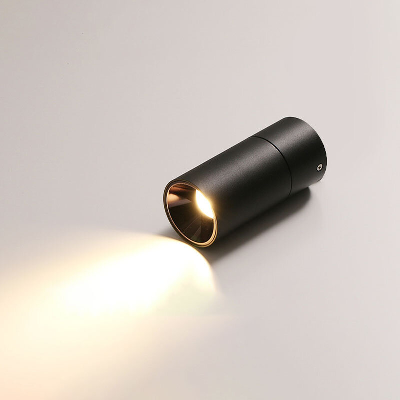 QIUBOSS nowy reflektor punktowy LED składany 220V oświetlenie sufitowe Led możliwość przyciemniania COB tło światło punktowe 7W kryty lampa oświetleniowa