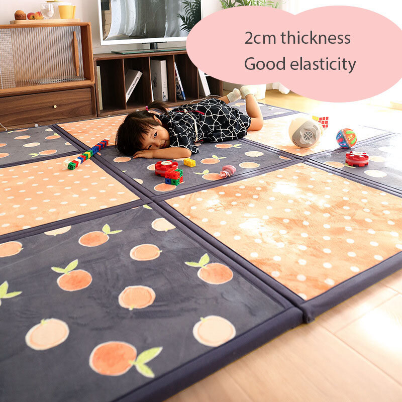 Tapis de sol cousu pour bébé, Puzzle, tapis de sol, Tatami, en mousse épaisse, Anti-chute, 2cm
