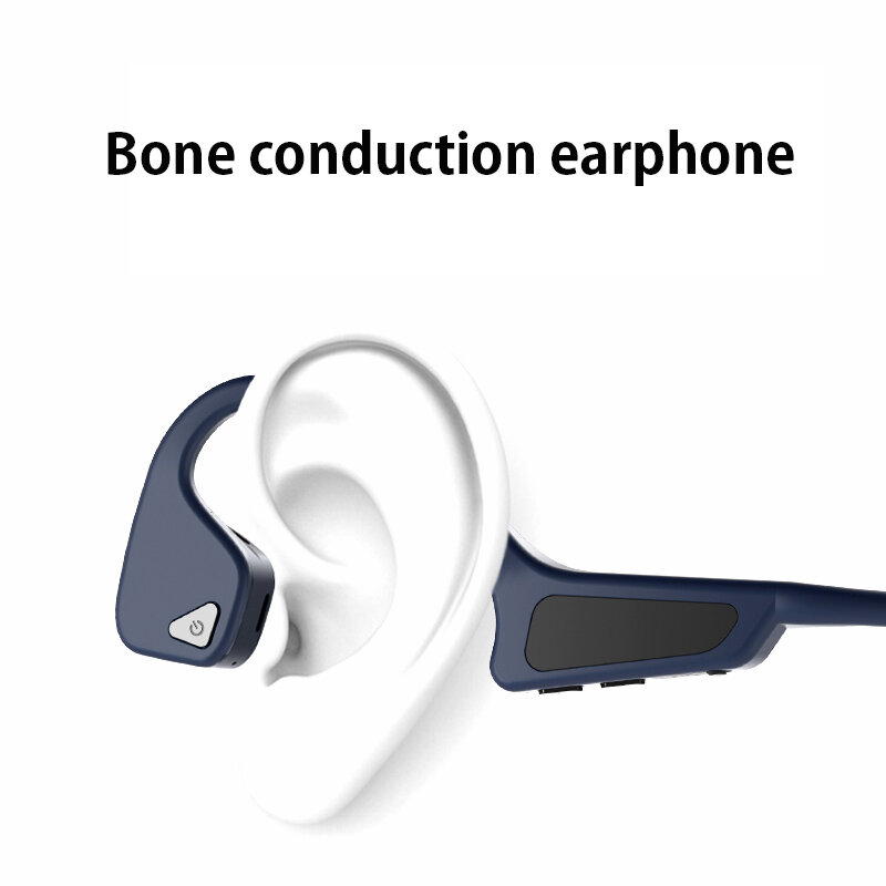 G18 Earphone Konduksi Tulang 5.0 Bluetooth Nirkabel Headphone Waktu Siaga Panjang Tahan Air Olahraga Luar Ruangan dengan Mikrofon