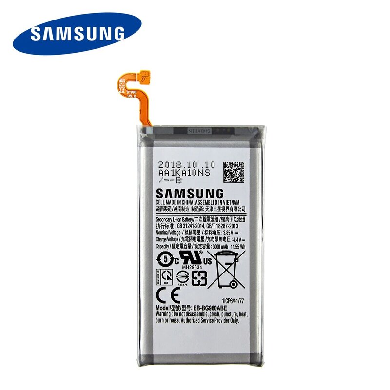 SAMSUNG Original EB-BG960ABE 3000mAh batterie Pour Samsung Galaxy S9 G9600 SM-G960F SM-G960 G960F G960 G960U G960W + Outils