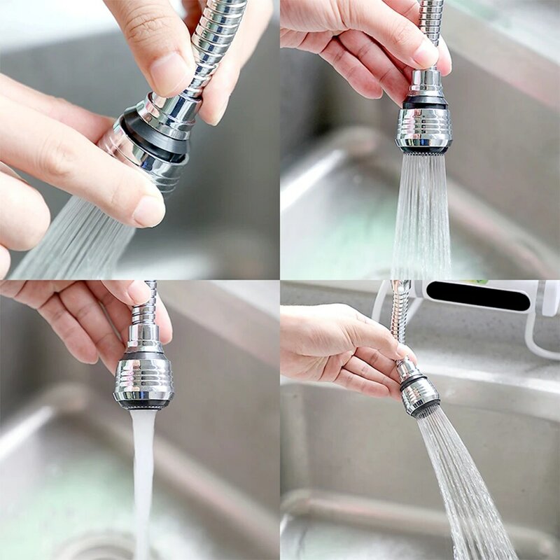 360° Rotatable Faucet Nozzle, 30%-70% Water-Saving Splash-Proof Kitchen Faucet Aerator Practical Faucet Extender For Bathroom