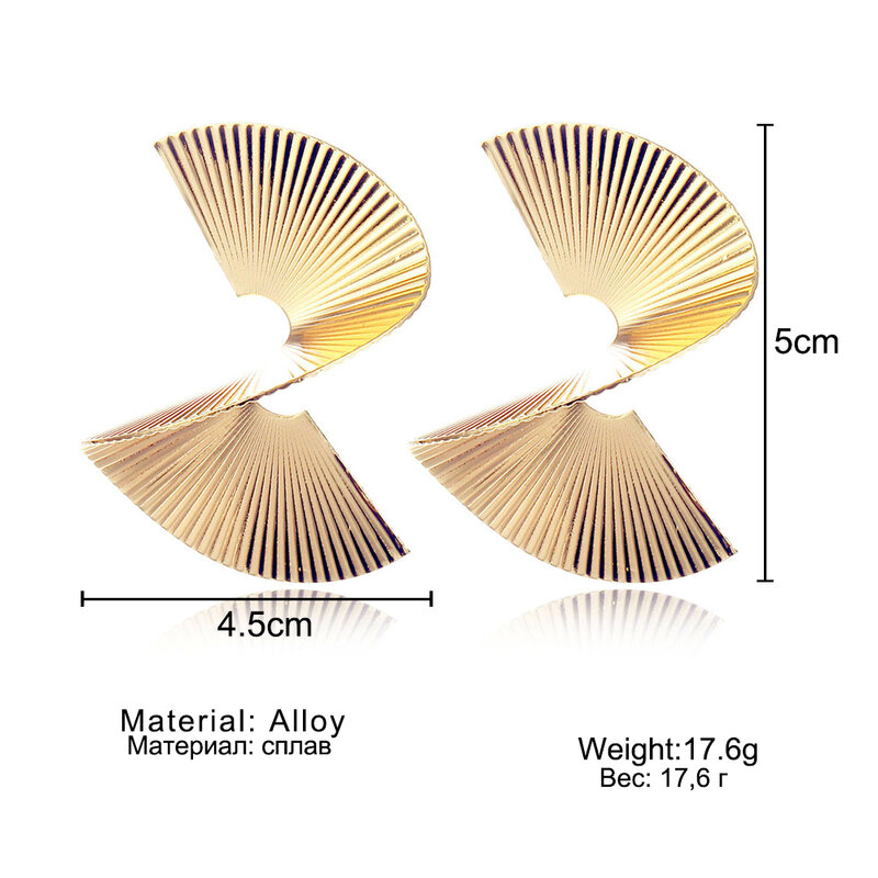 DAXI Trendy Gold Stud Earrings For Women Statement Studs Ear Rings Bohemian Dangle Geometric Fashion Korean 2020 Earings
