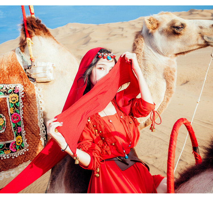 Abaya – Robe longue Vintage élégante à manches longues pour femmes musulmanes du moyen-orient, vêtements style Boho, broderie à paillettes, 2021