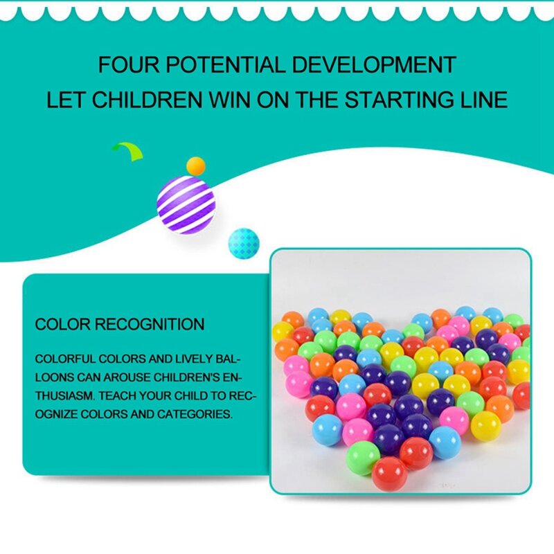 50 Pcs Eco-Friendly colorato palla Pit plastica morbida Ocean Ball piscina d'acqua Ocean Wave Ball giocattoli da esterno per bambini