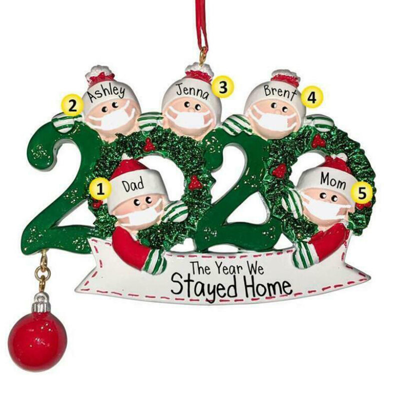 Árvore de natal da família decoração de suspensão personalizado ornamento crianças