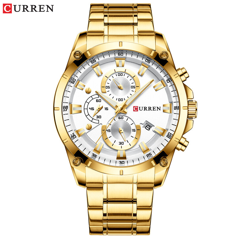 Curren high-end design relógio masculino, relógio de casa de negócios, relógio de quartzo masculino impermeável e durável