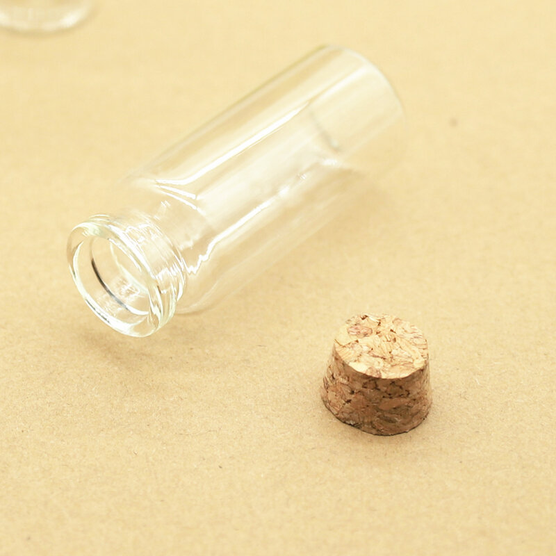 12pcs/Lot 30ml 30*70mm Corks Glass Bottles Stopper Crafts Jars Cork Mini Transparent Empty DIY Small Glass Practical Vial Bottle
