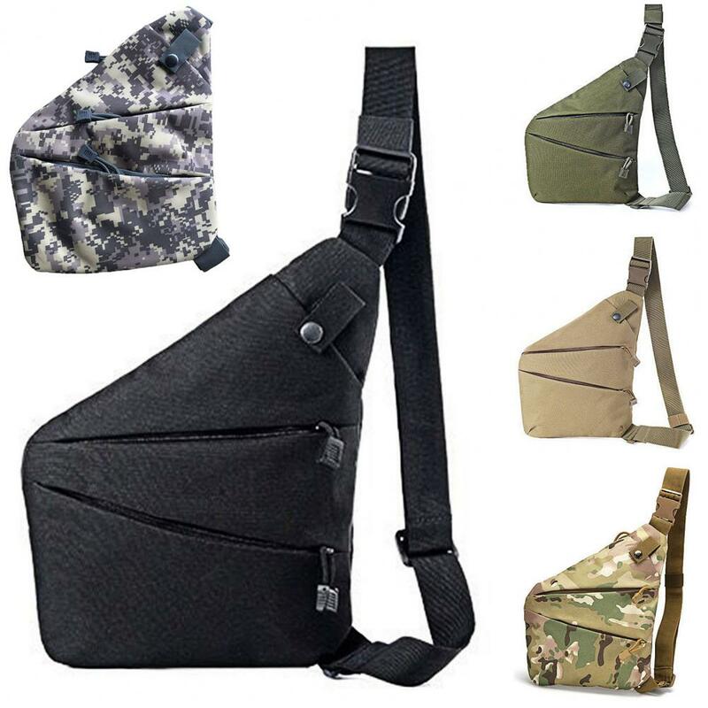 Повседневная сумка через плечо, экономичная износостойкая сумочка на молнии слева/справа, сумка на плечо для велоспорта, нагрудная сумка