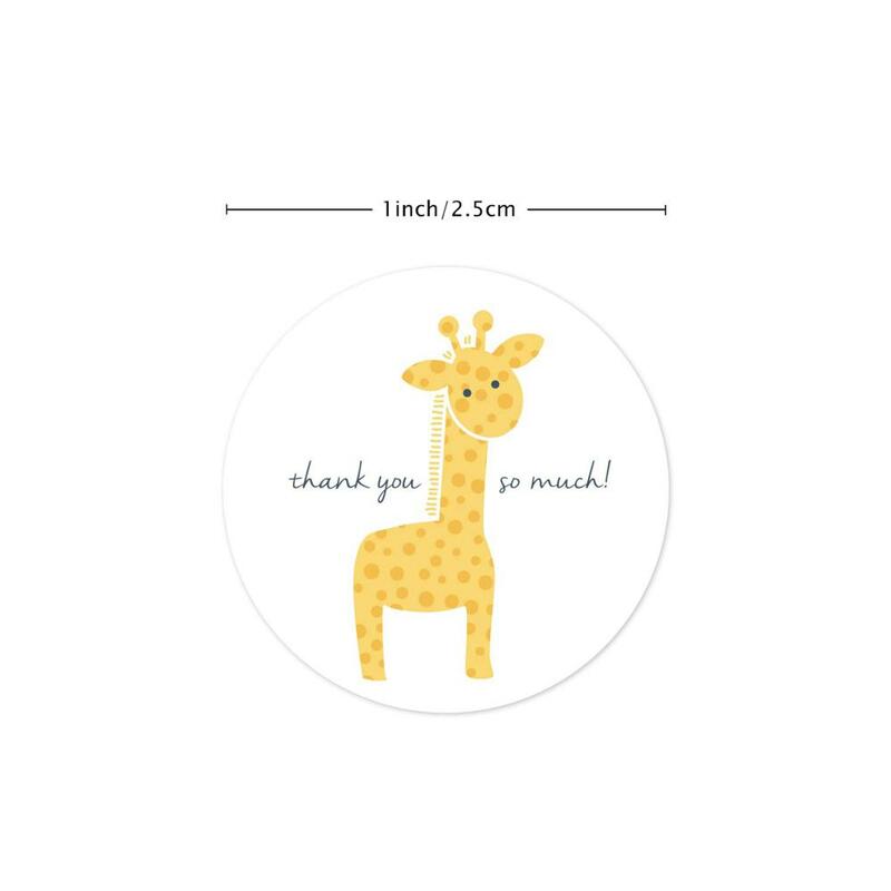 500 pcs 6 styles cute animals thank you stickers for kids reward sticker seal labels scrapbooking gift decor stationery sticker