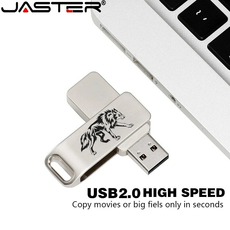 USB-флеш-накопитель JASTER в металлическом корпусе, 128 ГБ, 64 ГБ, 32 ГБ, 16 ГБ, 8 Гб