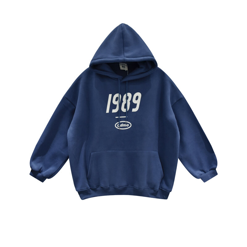 2021 outono e inverno novo 1989 impressão feminina com capuz crewneck roupas vintage solto moletom rua hip hop chapéu duplo hoodies
