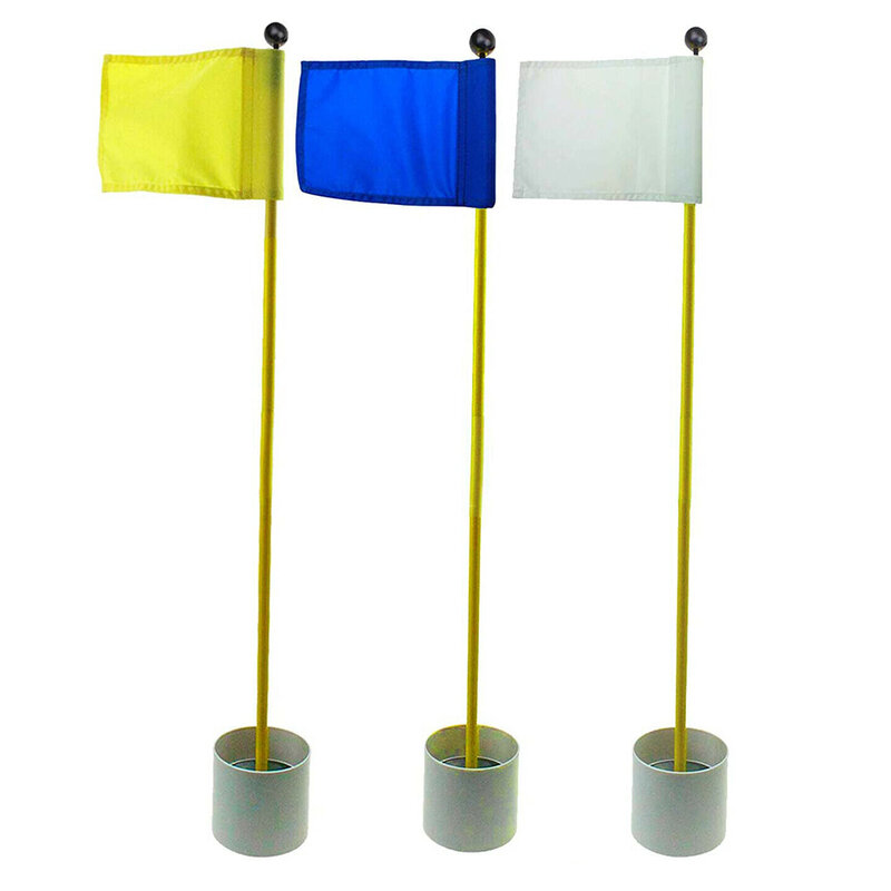 Crestgolf Backyard Putting Green Golf Hole Pole Cup Flag Sticks 3 Set/Pack