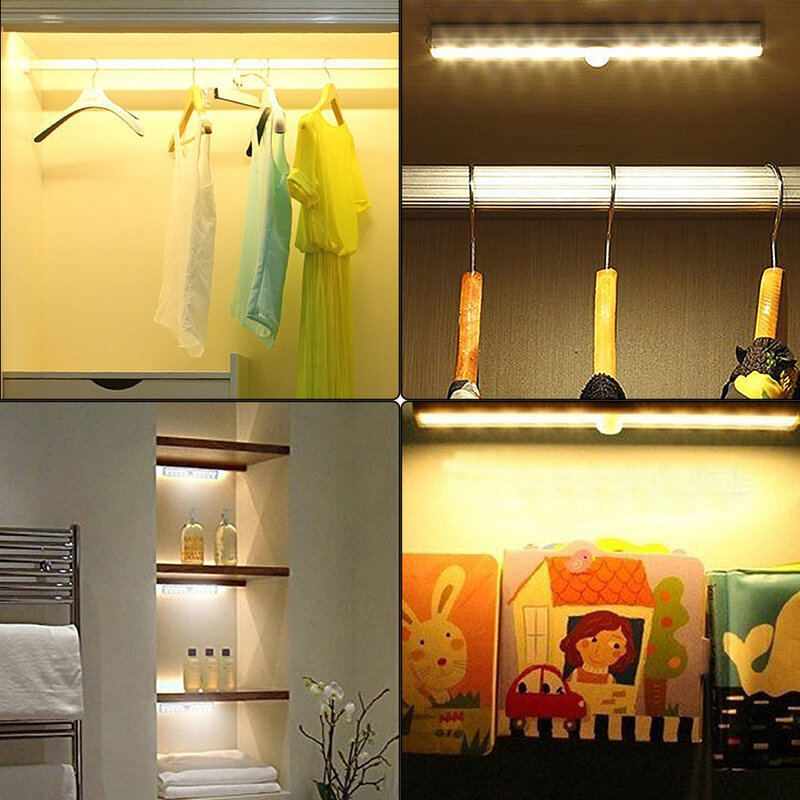 2 stuks LED Kledingkast Licht Menselijk Lichaam Inductie Garderobe Lamp Keuken Slaapkamer Noodverlichting Woondecoratie Lamp