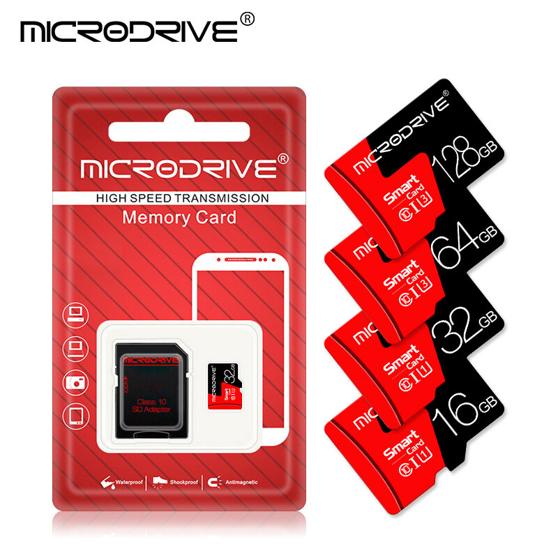 Карта памяти Micro SD TF 8, 16, 32, 64, 128, 256 ГБ, класс 10, флеш-карта памяти Microsd 8 ГБ, 16 ГБ, 32 ГБ, 64 ГБ, 128 ГБ, 256 ГБ для адаптера смартфона