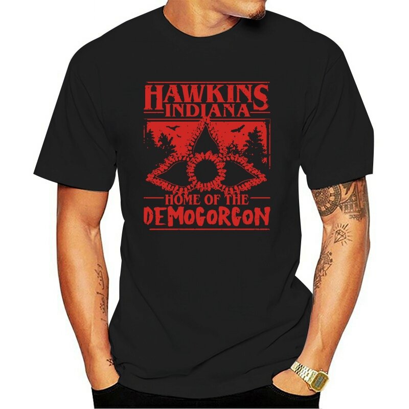 Camiseta de Hawkins para hombre, camiseta de la casa de Demogorgon, nueva de 2021