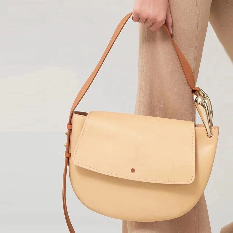 Shoulder Handbag for Women 2021 Large Capacity Leather All-Match Saddle Fashion Trending Underarm Bag Messenger Sac Epaule Bolsa