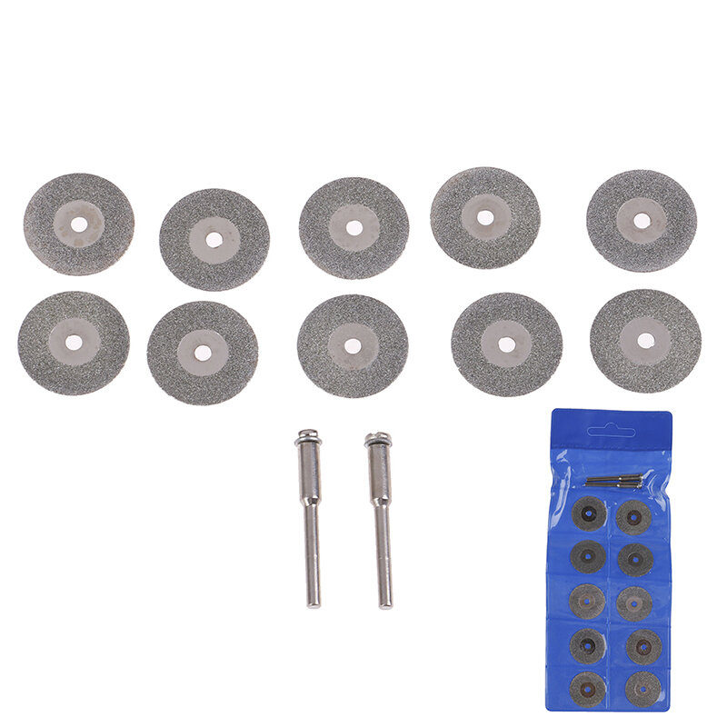 10pcs Emery Diamond Cutting Discs cut off blade Grinding Disc With Mandrel for Dremel Rotary Tools 20/22/25/30mm