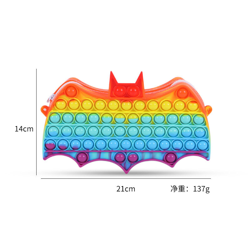 Nowe zabawki typu fidget Bat torba Push Bubble antystresowy brelok zabawka dla dzieci portfel zabawek dla dzieci