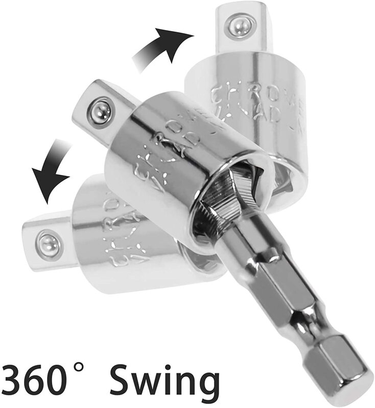 3 sztuk 1/4 "3/8" 1/2 "Adapter klucz sześciokątny wiertło przedłużające bity Adapter gniazda rozszerzenie mocy zestaw części do wiertarki śrubokręt nasadkowy