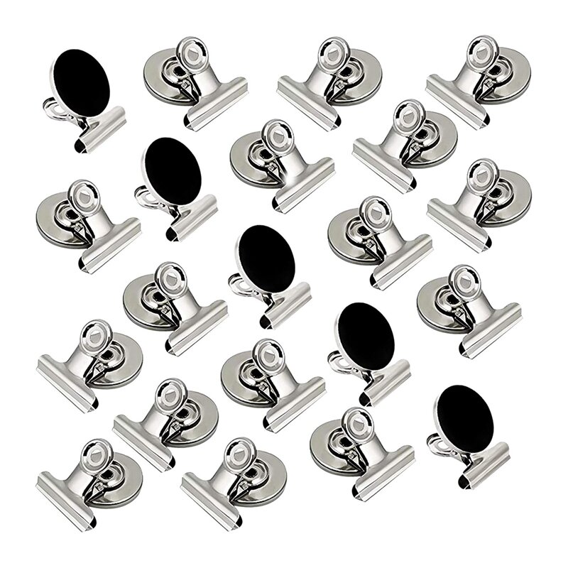 50Pcs Fridge Magnetic Clips, Scratch-Free Refrigerator Magnet Clips, Binder Clips Paper Clamps, Whiteboard Magnets Clips