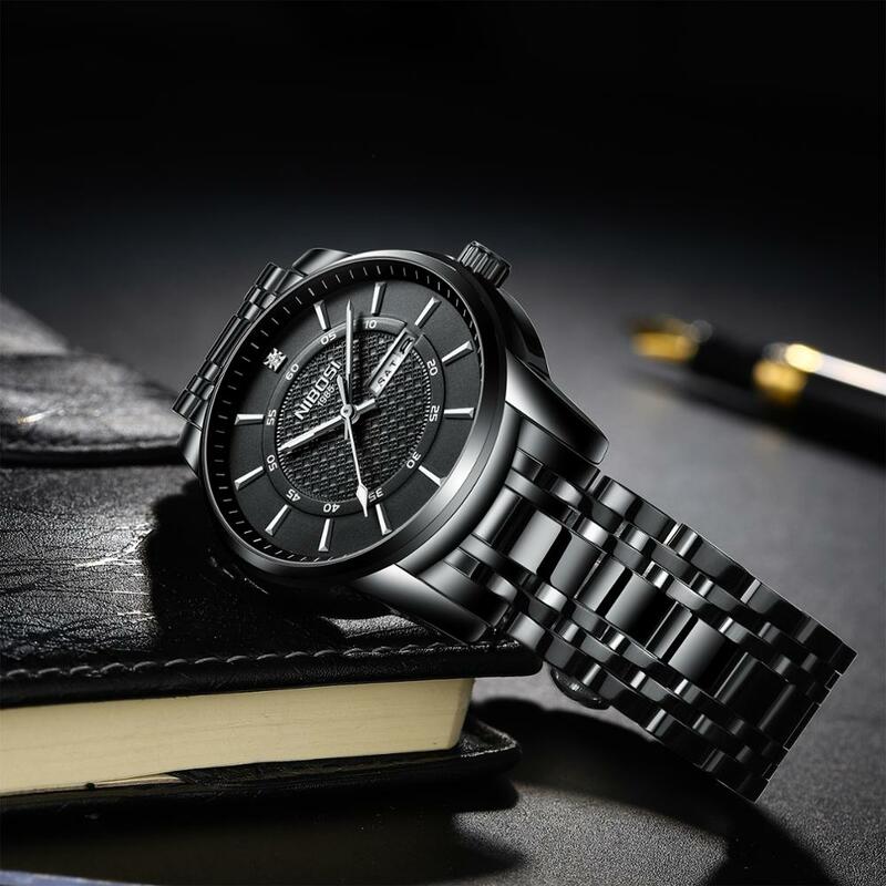 NIBOSI orologi da uomo marchio di lusso in acciaio inossidabile moda Business orologio da uomo orologio da polso orologio da uomo impermeabile Relogio Masculino