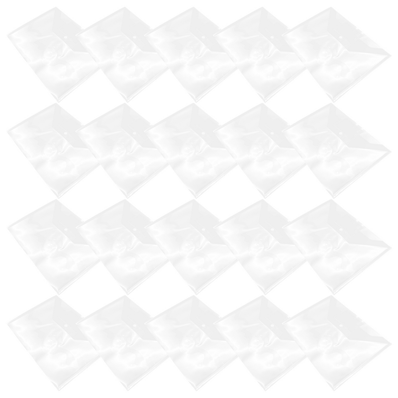 20 قطعة شفافة A4 الايداع حافظة مستندات المغلفات ملف حامل زر إغلاق