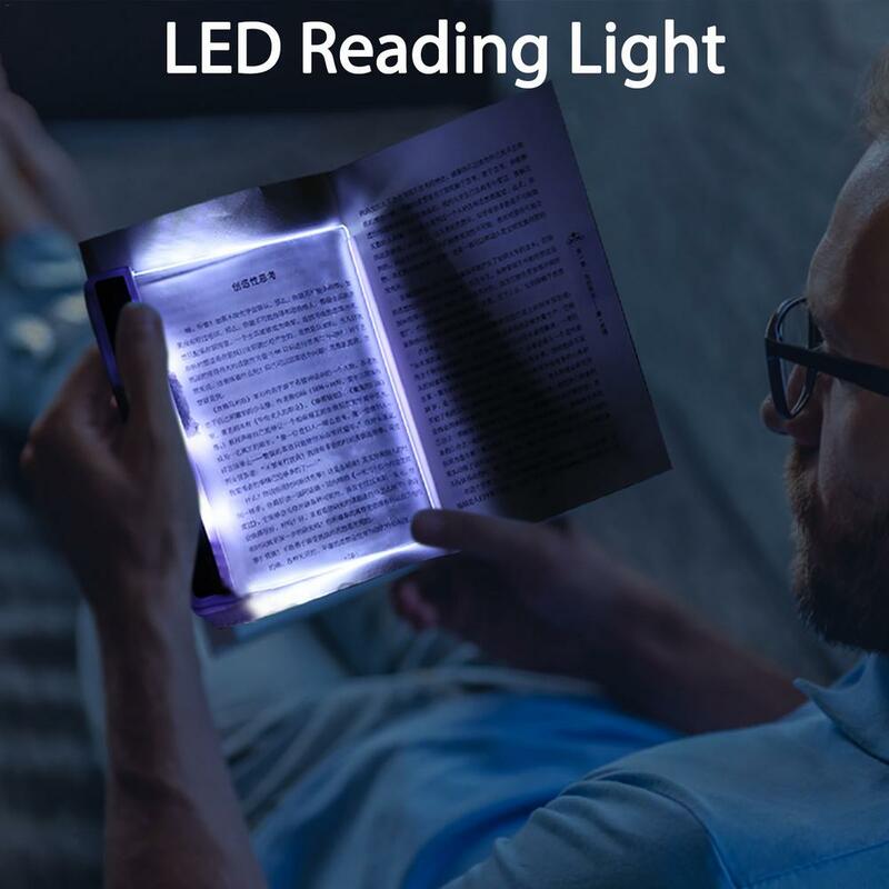 Led nocne czytanie światło płaski talerz lampka do czytania ochrona oczu Lightwedge Home lampka do sypialni przenośne dormitorium podróżne światło wewnętrzne