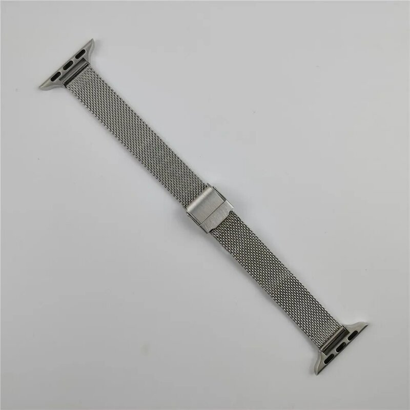 Faixa pequena estreita para apple watch 7 se/6/5/4/3/2/1 bandas de aço inoxidável malha pulseira cinta para iwatch 40mm 44mm 38mm 42mm