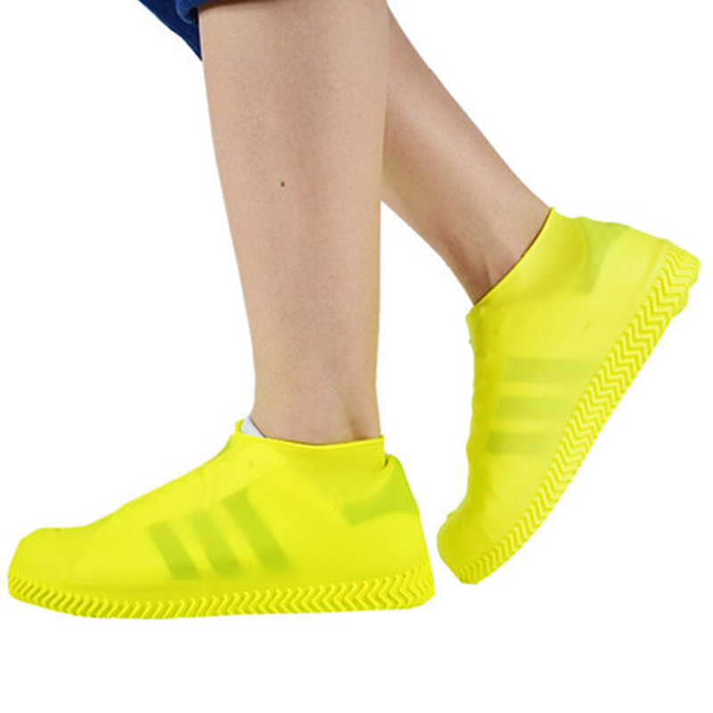 1 para wielokrotnego użytku silikonowe pokrowiec na buty S/M/L kalosze wodoodporne pokrowce na zewnątrz Camping Slip-on odporna guma kalosze ochraniacze na buty