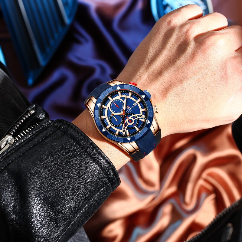 Часы наручные мужские кварцевые с хронографом, брендовые Роскошные водонепроницаемые аналоговые