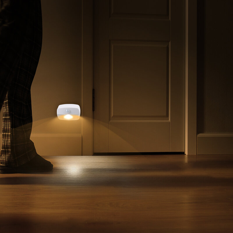 2021 neue LED Motion Sensor Licht Batterie Betrieben Wireless Wand Lampe Nacht Licht Keine Blendung Korridor Schrank LED Schrank Tür licht