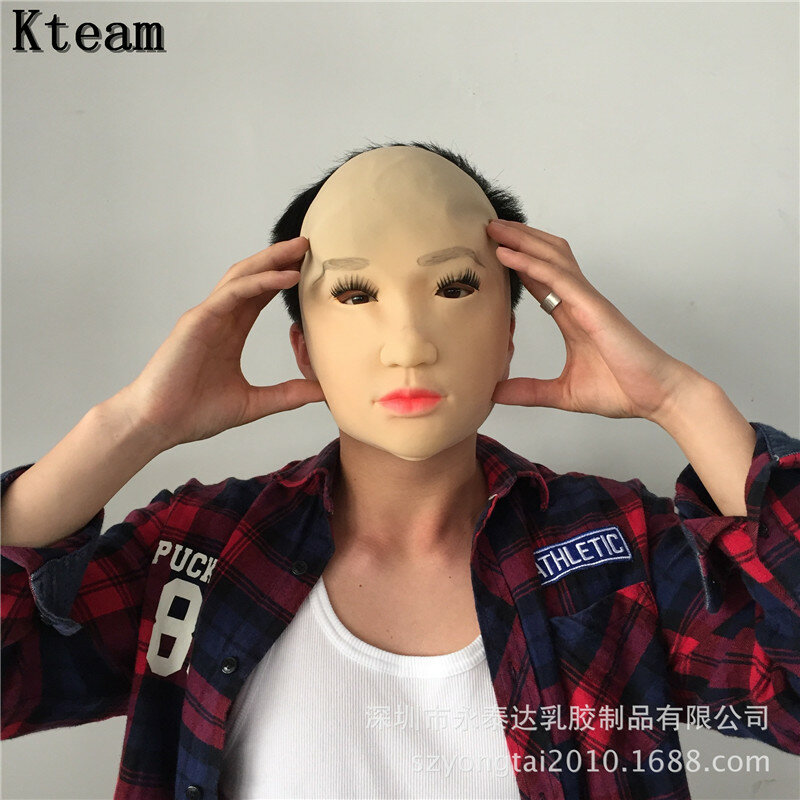 Сексуальная Реалистичная женская маска для Хэллоуина, Женская маскарадная латексная маска для вечеринки, сексуальный костюм для девочки, с...