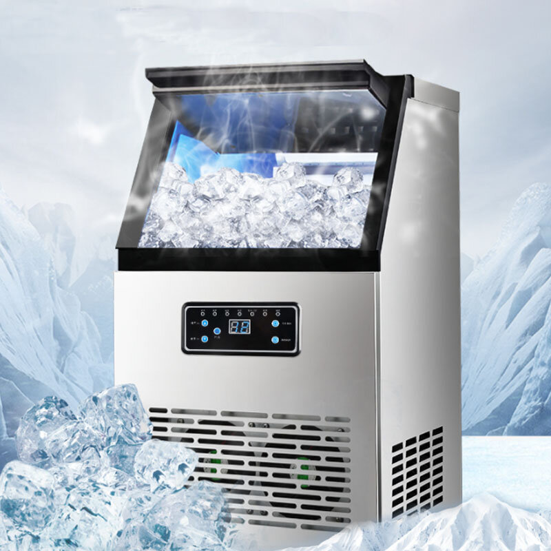 110 فولت/220 فولت 60 كجم 70 كجم 80 كجم جهاز تكوين الثلج التجارية ماكينة مكعبات ثلج التلقائي/المنزل آلة الجليد/لشريط/مقهى/الشاي شوب