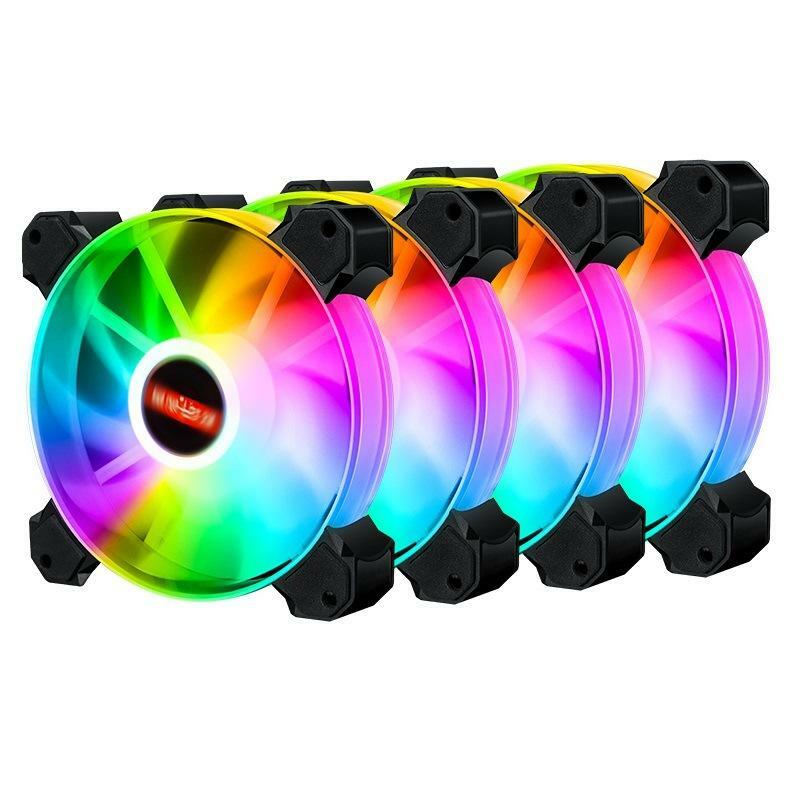 Radiateur de refroidissement silencieux, 4 broches, PWM, 5V, 3 broches, ARGB, 12cm, ventilateurs RGB pour châssis, boîtier de PC, accessoires de refroidissement à eau