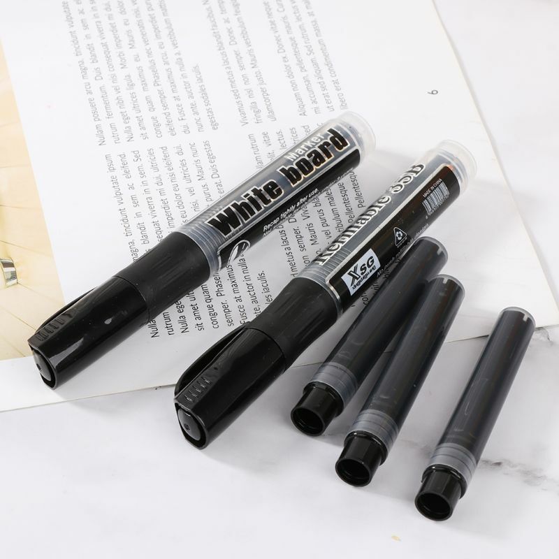 10 recargas de substituição dos pces para a caneta de marcador do quadro branco placa seca-apagar canetas material escolar artigos de papelaria