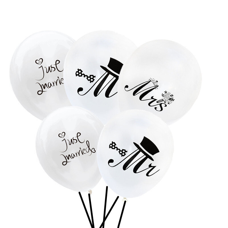 5Pcs 12 Inch Bride Balloon Wedding Decoration Just Married Ballons Mr Mrs Wedding Party Decorations Hen Party Accessories