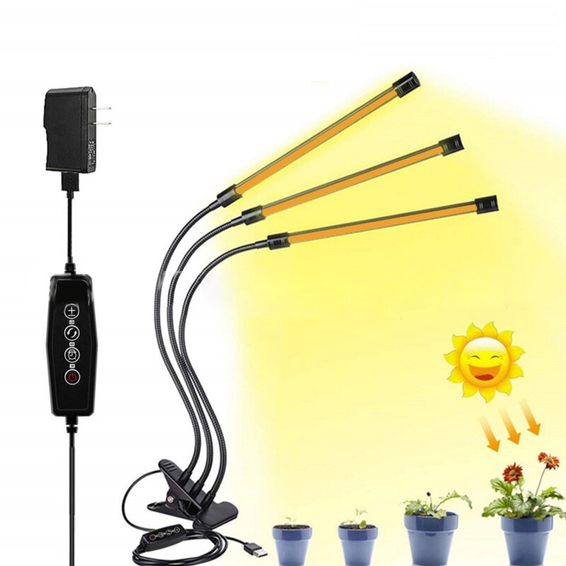 Lámpara de cultivo de espectro completo alimentada por USB, lámpara Phyto Dimmalbe de sincronización COB para plántulas de plantas de interior, flores vegetales, Tenx Fitolampy