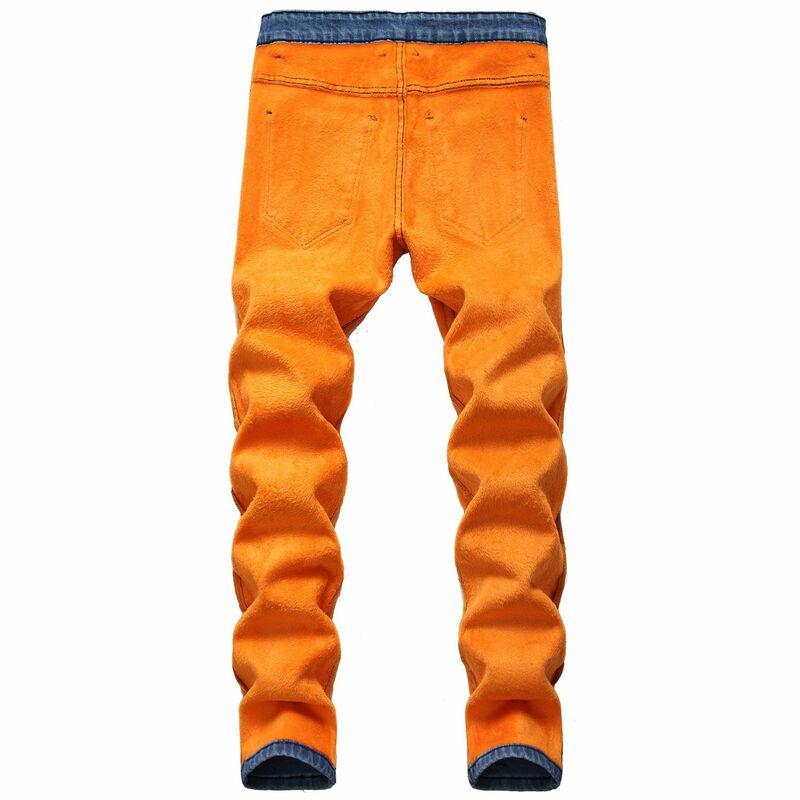 Pantalones Vaqueros Termicos Y Calidos Para Hombre Jeans Famosos De Lana Flocados Rectos Ajustados Para Invierno 42 Vaqueros