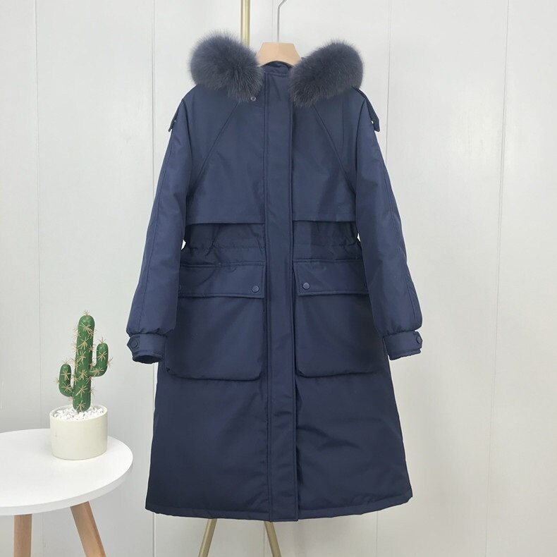 Manteaux longs d'hiver pour femmes, écharpe épaisse à col montant à la mode, veste de Protection contre le froid de haute qualité, 2021