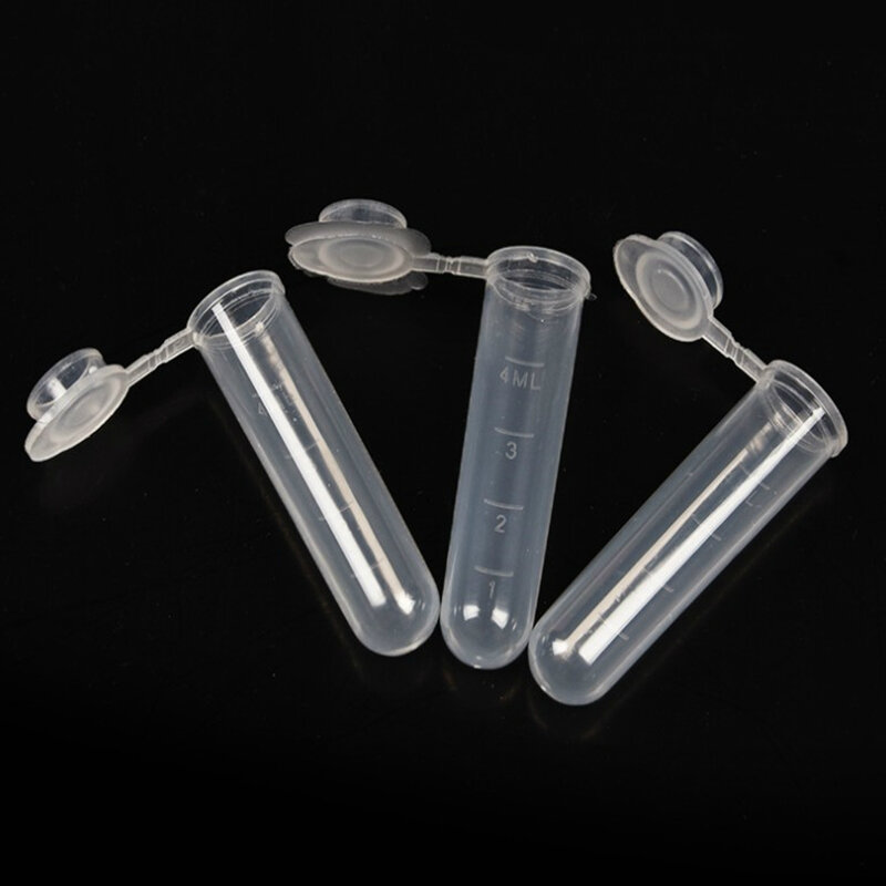 5Ml Centrifuge Test Tube Clear Plastic Centrifugaal Buis Container Ronde Bodem Ep Buis Met Schaal 300Pcs