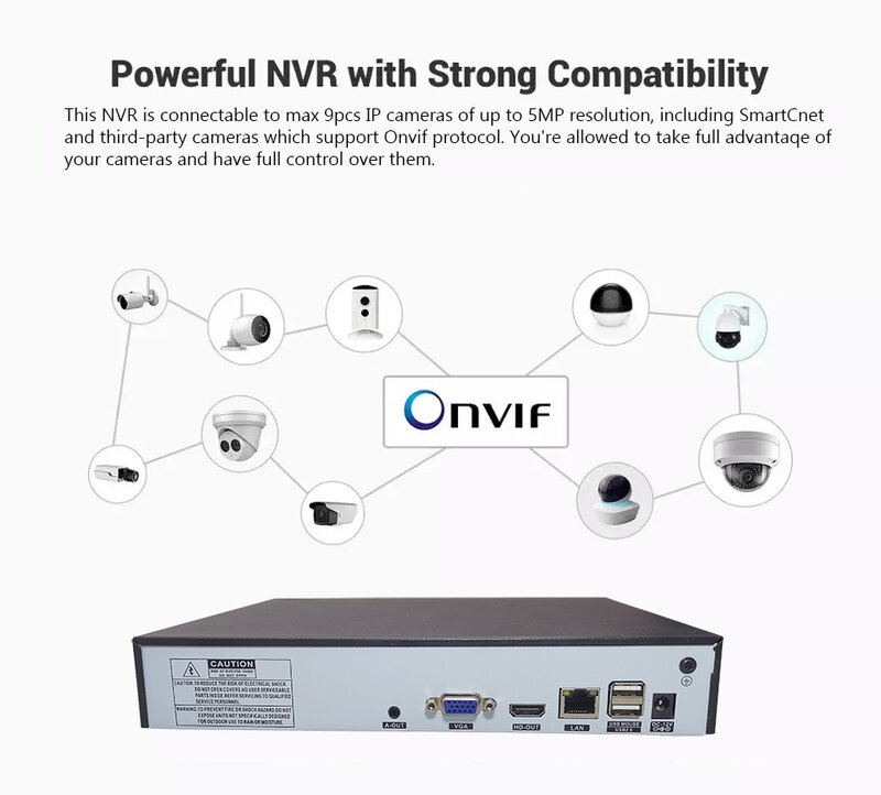 Tuya الذكية Onvif 8CH 4K 5MP 4MP 3MP 2MP H.265 مراقبة الفيديو NVR مسجل كشف الحركة مسجل للكاميرا IP حافظة معدنية