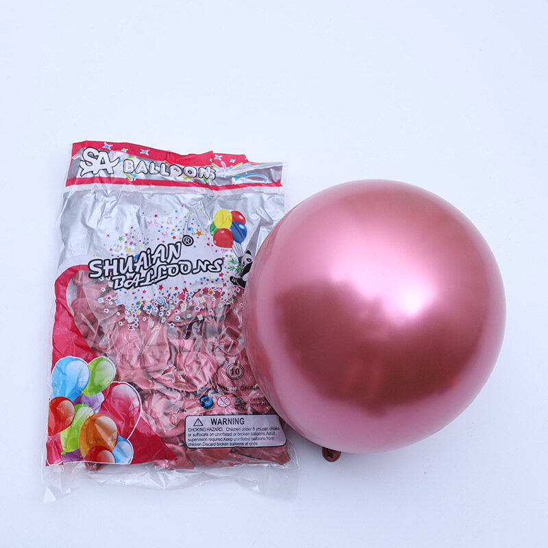 Ballon métallique en Latex, 10 pièces, 10 pouces, décorations de fête d'anniversaire, pour enfants, fournitures de fête de mariage, globos