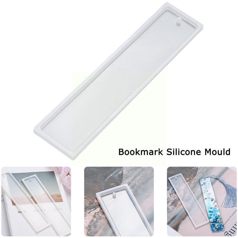 1pcs Rectangle Silicone Bookmark Mold Manual Diy Bookmark Jewelry Resin Craft Mold Silicone Mould Transparent Making Epoxy E4O6