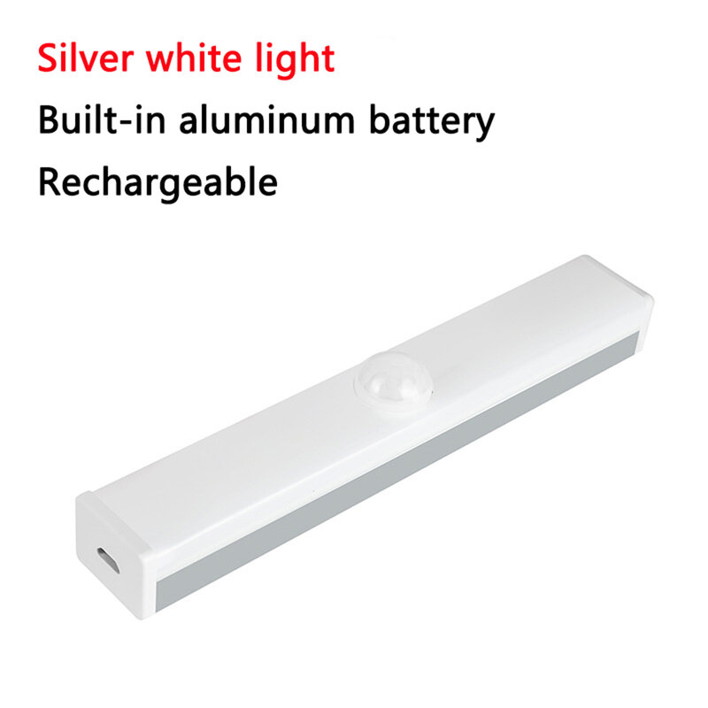 Lampe LED intelligente à Induction automatique, 5V, bande de nuit sans fil, rechargeable, pour armoire de cuisine, garde-robe, escaliers