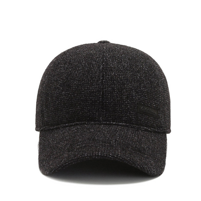 모직 겨울 야구 모자 모자 소프트 구조 조정 가능한 따뜻한 아빠 모자 따뜻한 Snapback 모자와 접어 귀 머 거리 따뜻한